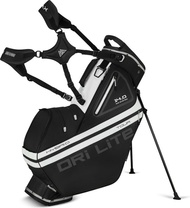 Big Max Dri Lite Hybrid Tour 2 Stand Bag Black/Off White